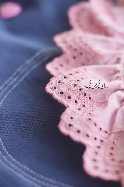 ♥1 Mtr. Wäschespitze WAVES gerüscht - NATURAL - 5cm ♥