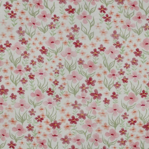 0,5 MTR. ♥ MuSSELIN BLÜTENZAUBER ROSE ♥