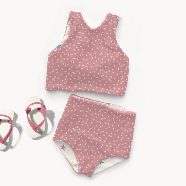 0,5 MTR.  ♥ BADESTOFF LYCRA PÜNKTCHENLIEBE UPF50 ♥