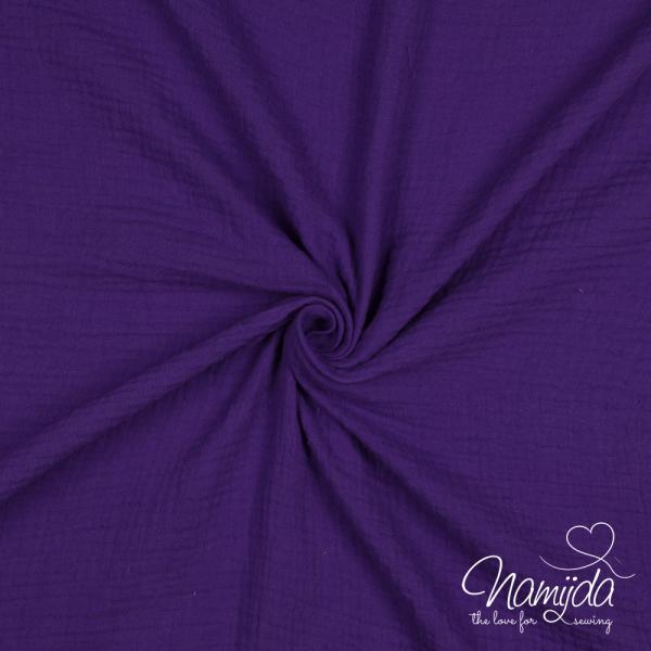 0,5 MTR. ♥ DouBLE GAUZE - Musselin LILA - Baumwollstoff ♥