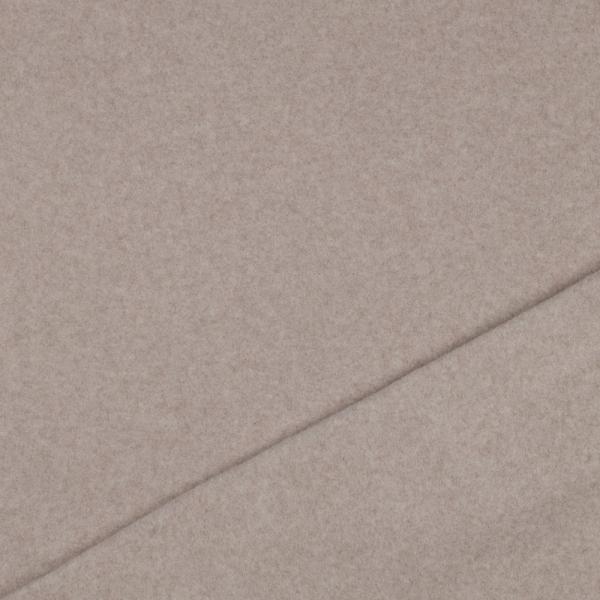 0,5 MTR. ♥ Doubelface Baumwollfleece BEIGE MELANGE - 100% Baumwolle ♥