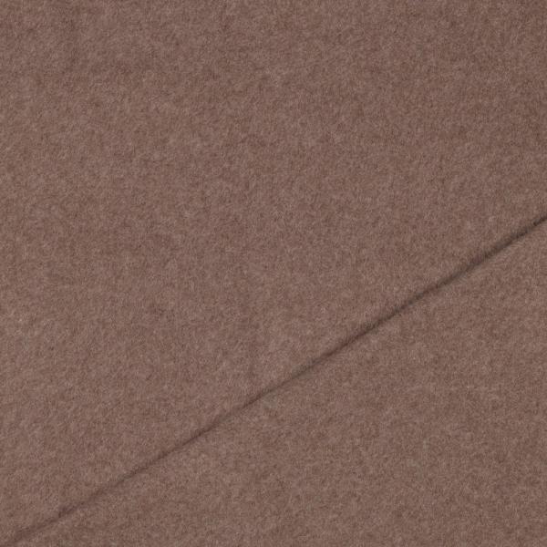 0,5 MTR. ♥ Doubelface Baumwollfleece  BRAUN MELANGE - 100% Baumwolle ♥