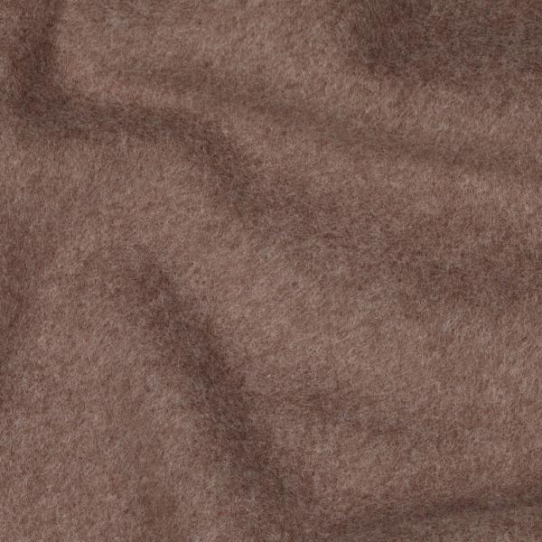 0,5 MTR. ♥ Doubelface Baumwollfleece  BRAUN MELANGE - 100% Baumwolle ♥