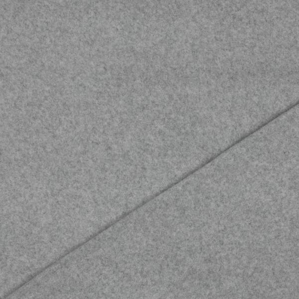 0,5 MTR. ♥ Doubelface Baumwollfleece HELLGRau MELANGE - 100% Baumwolle ♥