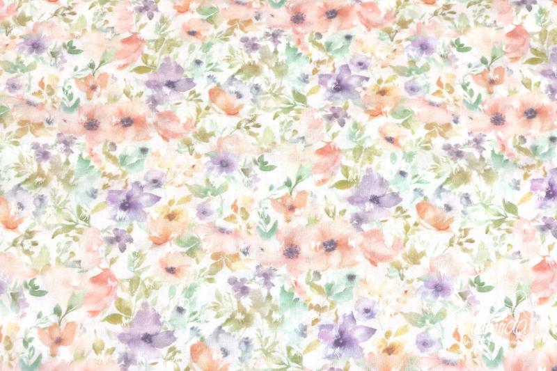 0,5 MTR.♥ VISKOSE PASTELL FLORAL DOTTYS