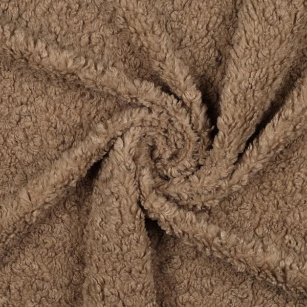 0,5 MTR. ♥ SUPER FLAUSCHIGER TEDDY BOUCLE TAUPE