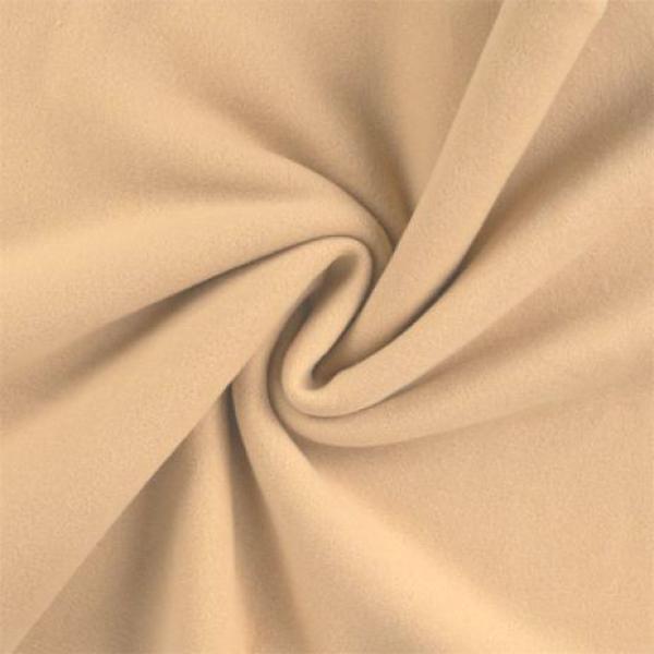 0,5 MTR. ♥ BIO Doubelface Baumwollfleece IVORY - 100% Baumwolle ♥