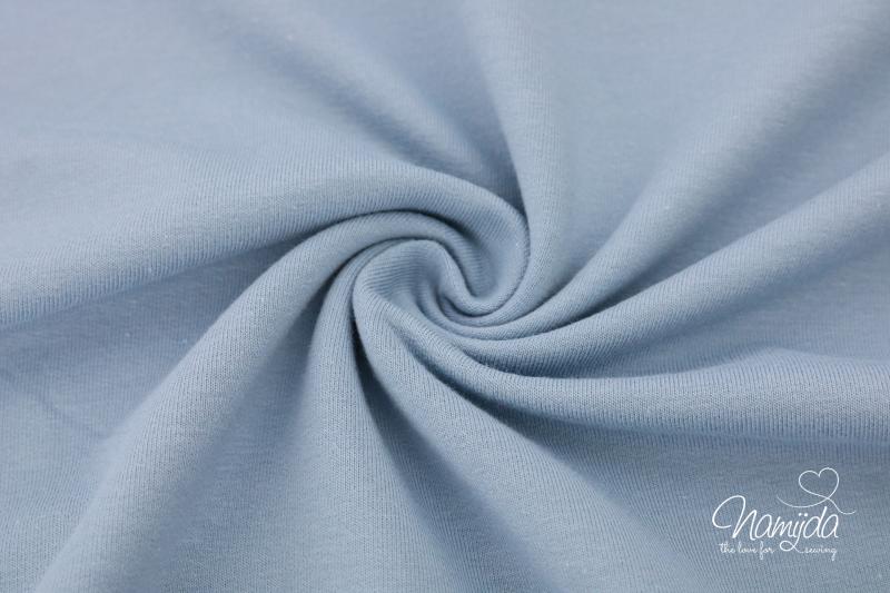 0,5 MTR. ♥  UNI BIO BAUMWOLLJERSEY DUSTY BLUE ♥