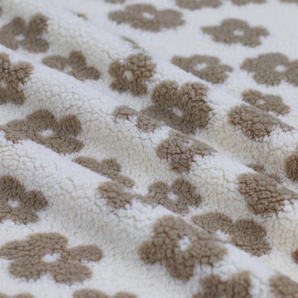 0,5 MTR. ♥ SUPER SOFTER FLOWER TEDDY / ZoTTEL WOLLWEISS ♥