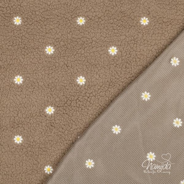 0,5 MTR. ♥ DAISIES TEDDY  TAUPE ♥