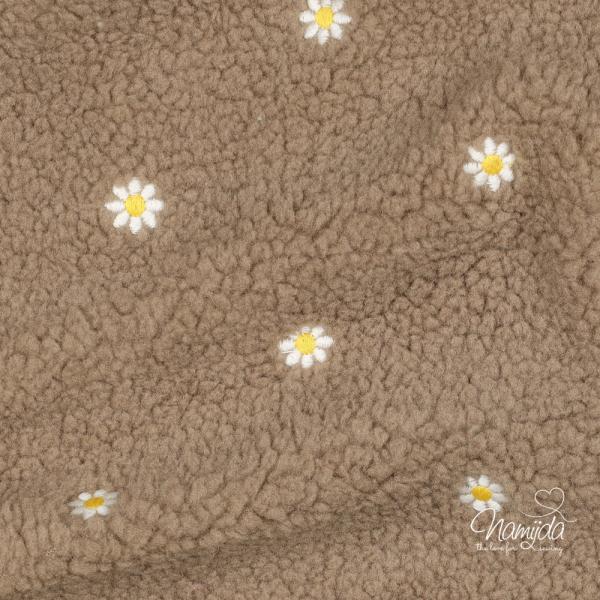 0,5 MTR. ♥ DAISIES TEDDY  TAUPE ♥