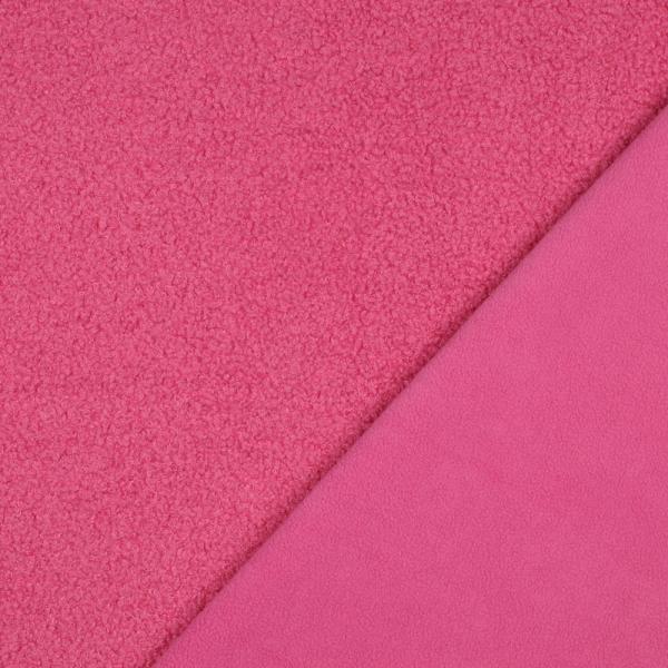 0,5 MTR. ♥ TEDDY BOUCLE FLEECE DOUBLEFACE PINK ♥