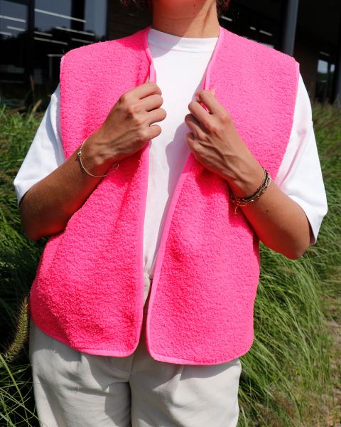 0,5 MTR. ♥ TEDDY BOUCLE FLEECE DOUBLEFACE PINK ♥