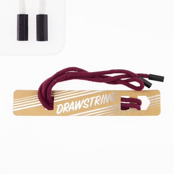 1 STCK. ♥ Drawstring Hoodiekordel - Beere - 5mm + 2 STCK. Kordelstopper schwarz ♥