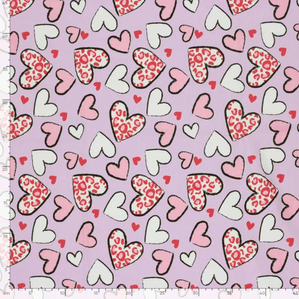 0,50 MTR.  ♥ LEO HEARTS ROSA DREAM JERSEY ♥