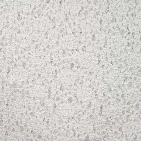 0,5 MTR. ♥ Elastische Spitze BLUMEN - NATUR/WEISS - Spitzenstoff ♥