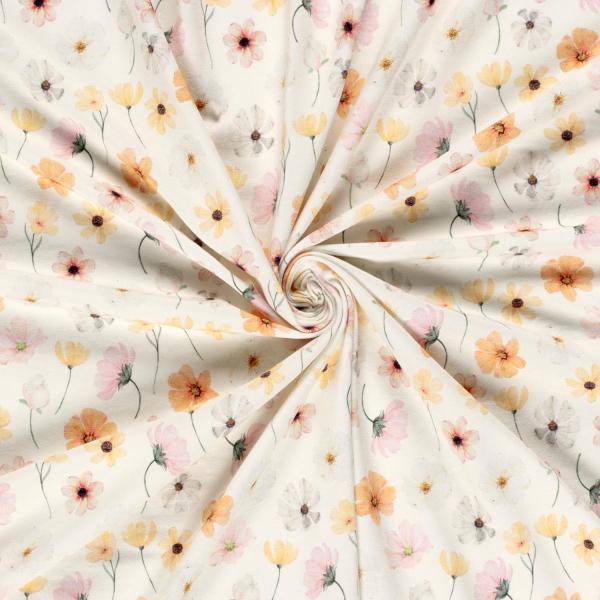 0,5 MTR. ♥ ARTFUL FLOWERS BIO JERSEY ♥