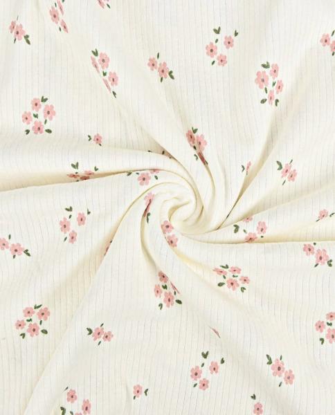0,5 MTR. ♥ RIPPSTRICK FLEUR DE ROSE JERSEY  ♥