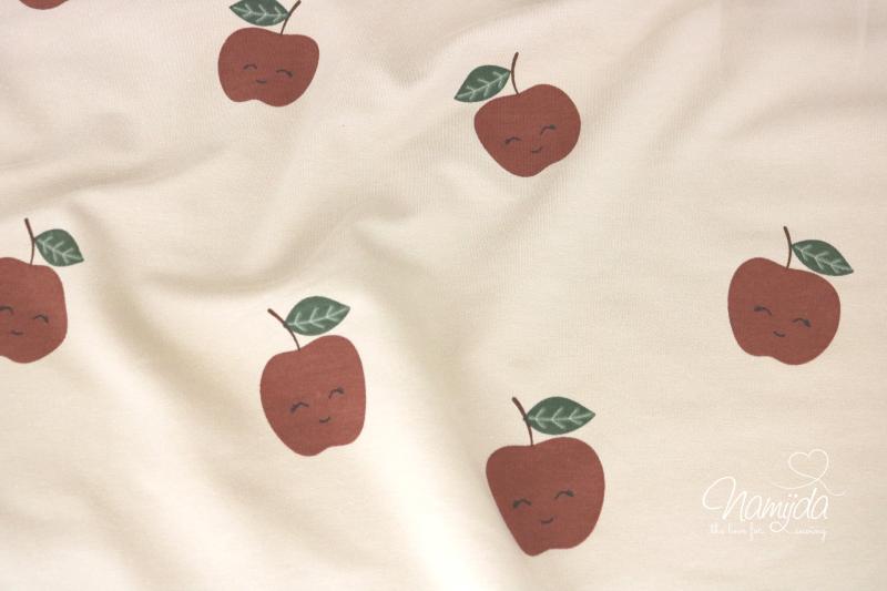 0,50 MTR.  SWEET APPLE ÄPFELCHEN  - FRENCH TERRY