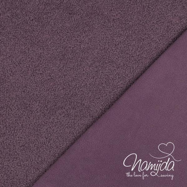 0,5 MTR. ♥ TEDDY/FLEECE DOUBLEFACE ANTIK LILA ♥