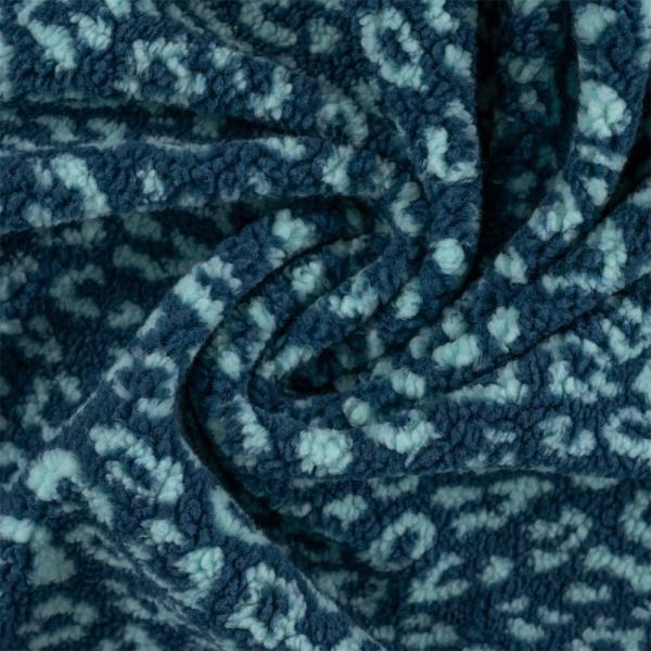 0,50 MTR. ♥ TEDDY JACQUARD LEO AQUA  ♥