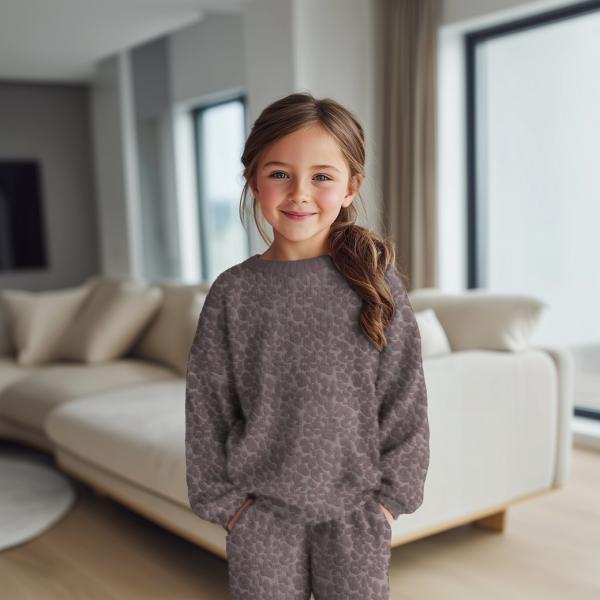 0,5 MTR. ♥ FROTTEE KNITTED LEO MAUVE  ♥