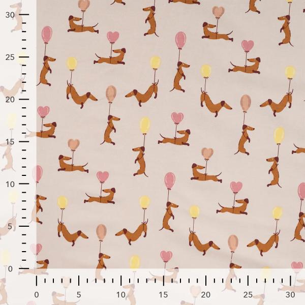 0,50 MTR. ♥ BALOON DACKELPARTY JERSEY ♥