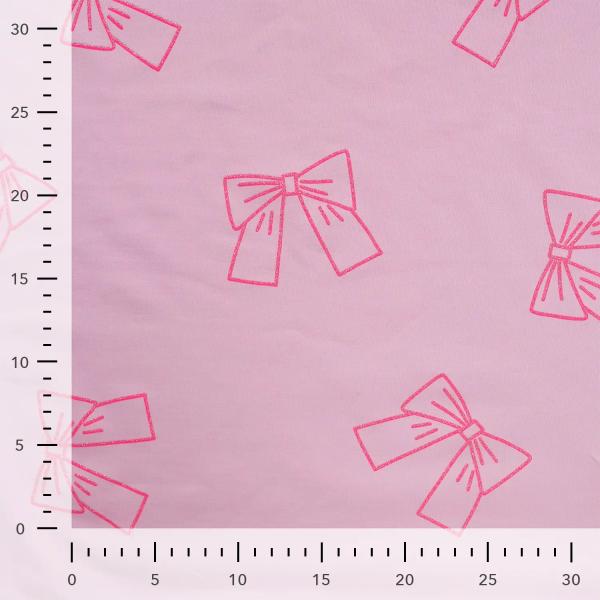 0,5 MTR. GLITTER SCHLEIFCHEN PINK - FRENCH TERRY
