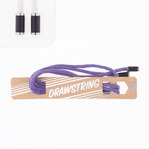 1 STCK. ♥ Drawstring Hoodiekordel - Lavendel - 5mm + 2 STCK. Kordelstopper schwarz/silber ♥
