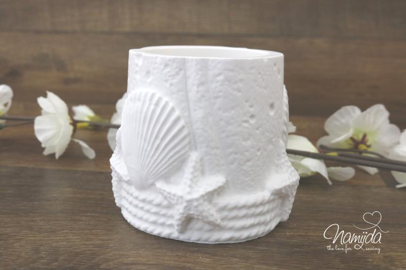 1 Stück ♥ GIESSFORM SILIKON - MARITIM DOSE MUSCHEL/SEESTERN 7,5cm x 6,5cm ♥