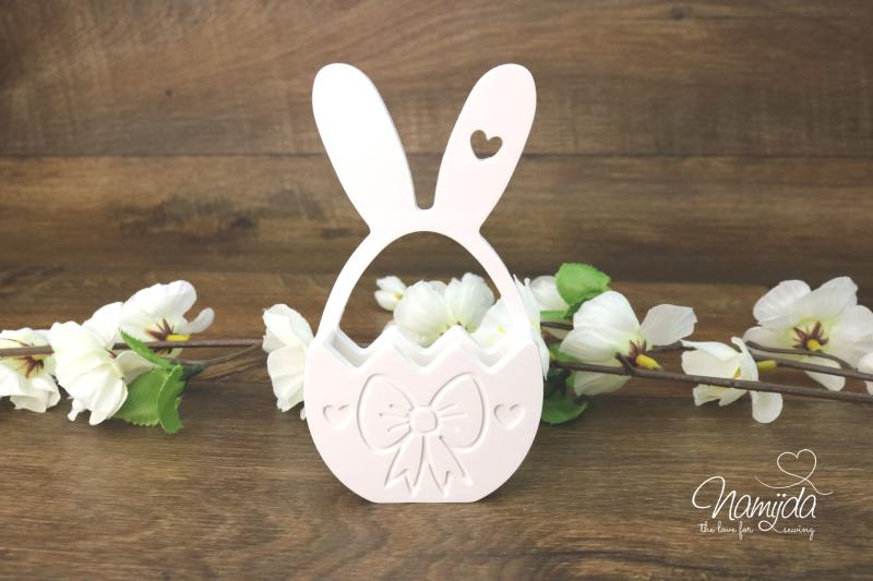 1 Stück ♥ GIESSFORM SILIKON OSTEREI GESCHENKEBOX VORDERSEITE SCHLEIFE MIT 2 MOTIVEN ♥