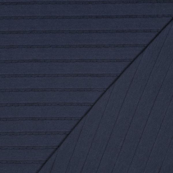 0,5 MTR. ♥ RÜSCHEN JERSEY - NAVY  ♥