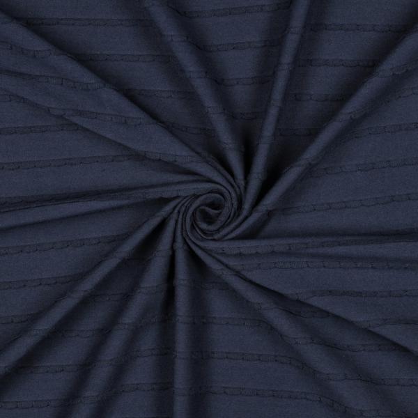 0,5 MTR. ♥ RÜSCHEN JERSEY - NAVY  ♥