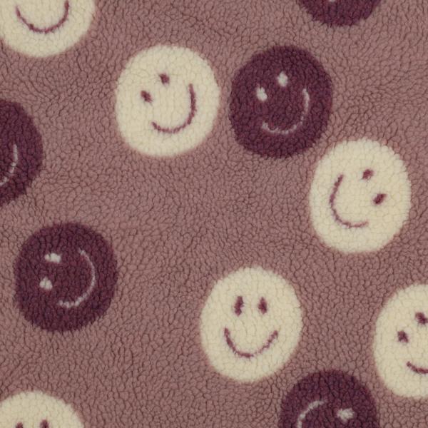 0,5 MTR. ♥ TEDDY SMILEYS MAUVE ♥