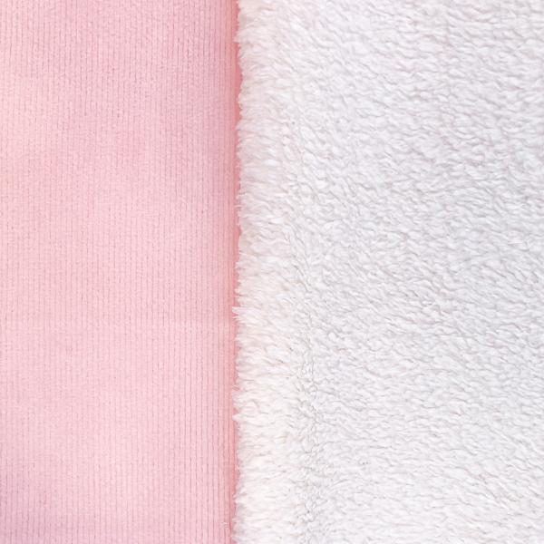 0,5 MTR. ♥ WEICHER BABY FEINCORD TEDDY ROSA ♥