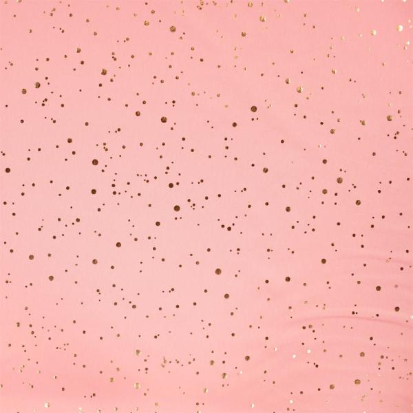 0,50 MTR. ♥ GOLDEN BLUSH MAUVE FOIL JERSEY ♥