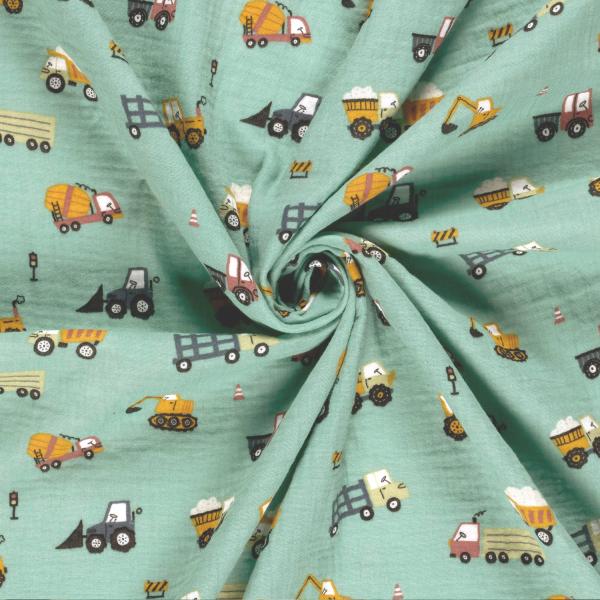 0,5 MTR. ♥ MuSSELIN BAUPLATZ CHAOS ♥