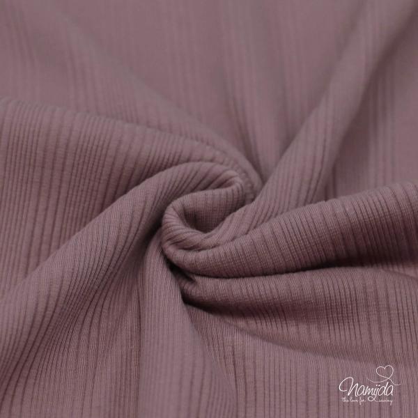 0,5 MTR. ♥ RIPPSTRICK DIFFERENT STRIPES ALTMAUVE JERSEY ♥