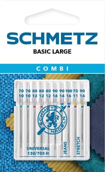 1 Packung ♥ SCHMETZ BASIC LARGE Nähmaschinennadeln 70-90 ♥