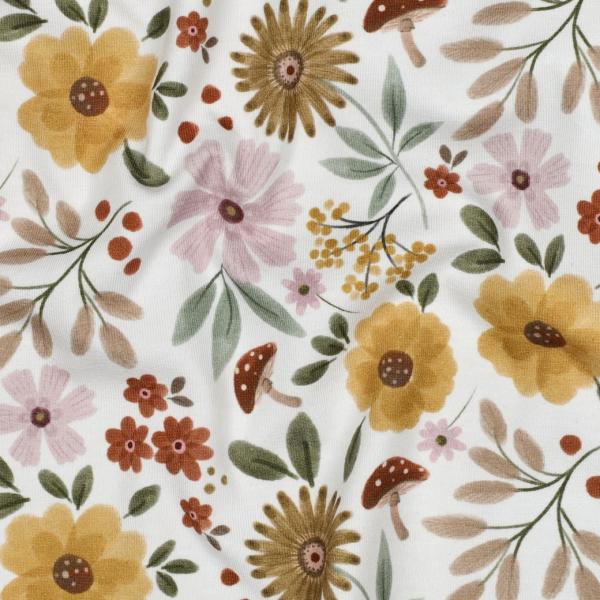 0,50 MTR.  ♥ HERBSTBLüTEN ZAUBER DIGITAL JERSEY ♥