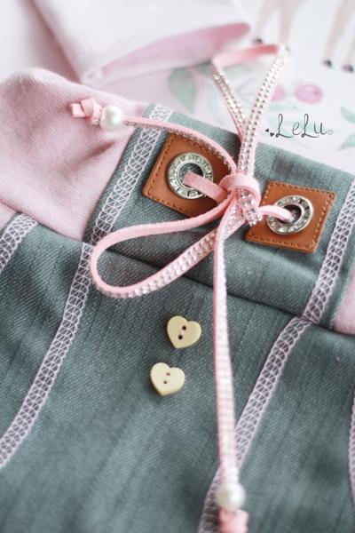 1Mtr. ♥ Kunstleder Wildlederband DuNKELGRau - mit silbernen Dots ♥