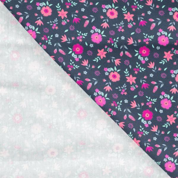 0,5 MTR.  PINK MEADOW BAUMWOLLE POPELINE