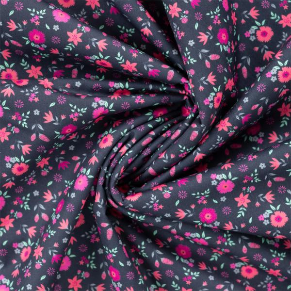 0,5 MTR.  PINK MEADOW BAUMWOLLE POPELINE