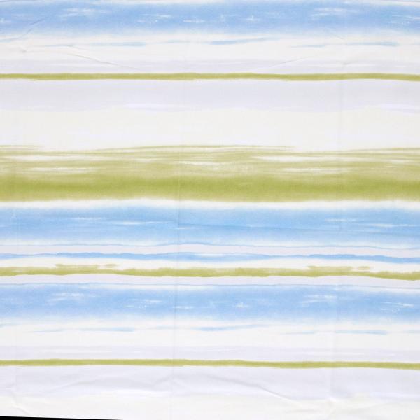 0,50 MTR. ♥ STREIFEN COLOURFUL BLAU KOMBI SMILEY JERSEY ♥