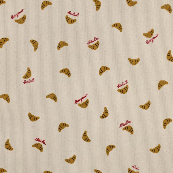 0,5 MTR. ♥ RIPPSTRICK JERSEY NATURAL CROISSANTS ♥