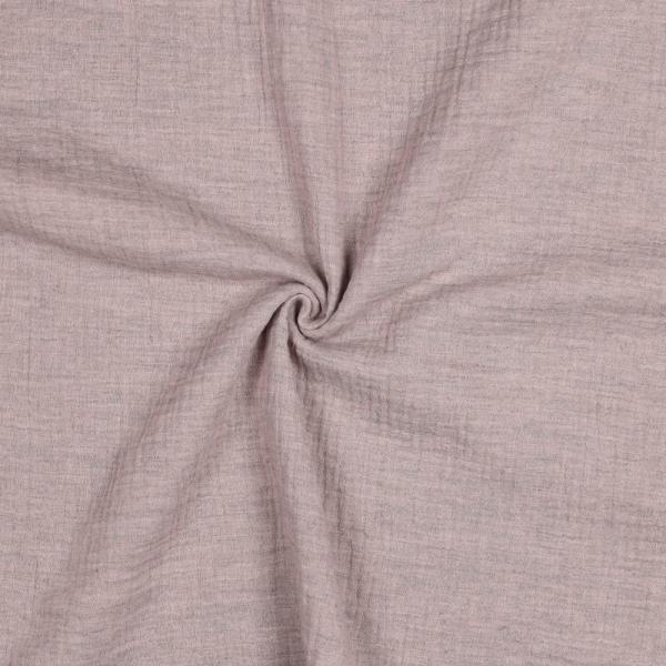 0,5 MTR. ♥ DouBLE GAUZE - Musselin  ROSE meliert - Baumwollstoff ♥