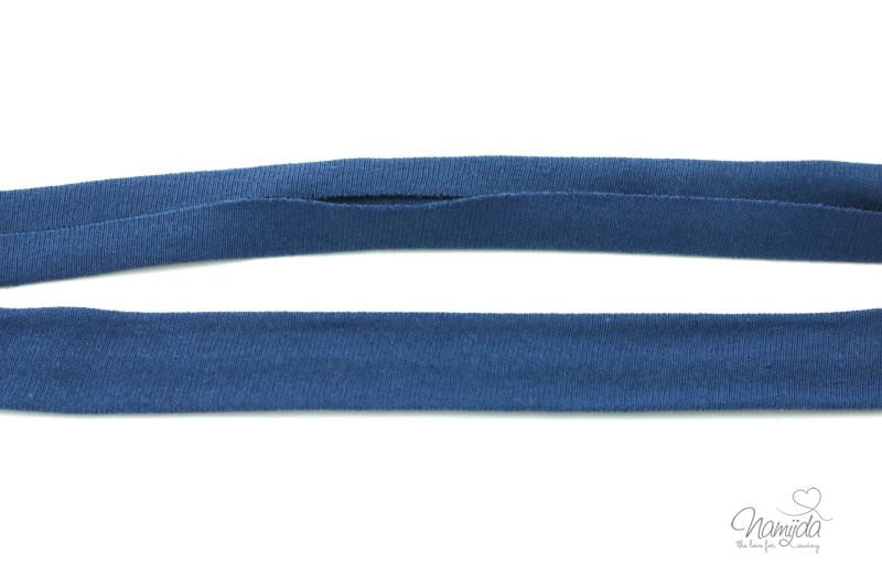 1 MTR. ♥ Elastisches Jersey Schrägband - JEANS ♥