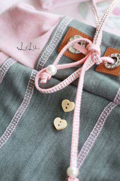 1Mtr. ♥ Kunstleder Wildlederband DuNKELGRau - mit silbernen Dots ♥