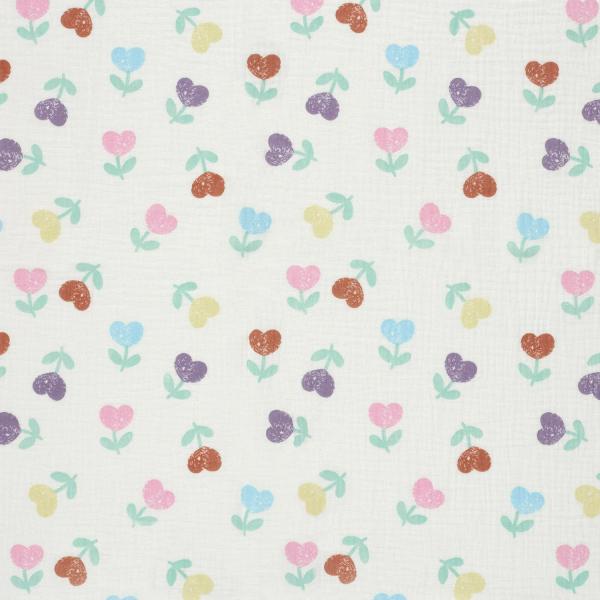 0,5 MTR. ♥ MuSSELIN HERZBLUMEN ♥