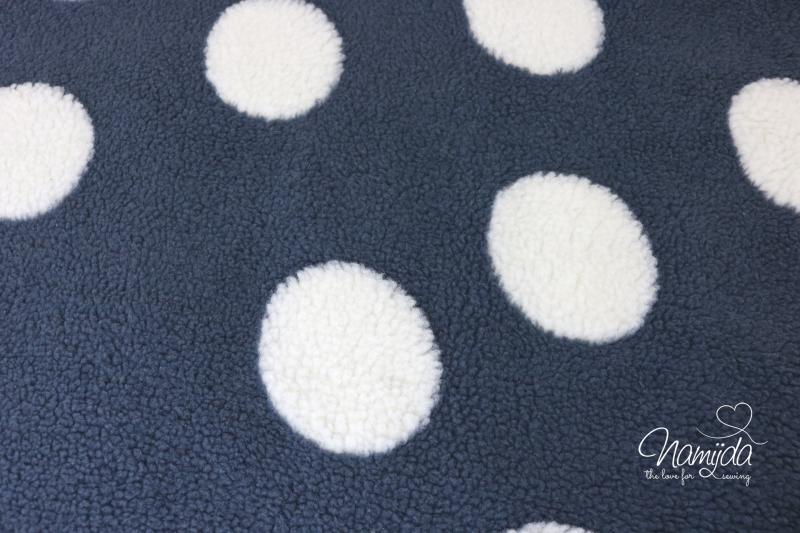 0,5 MTR. ♥ TEDDY DOTS NAVY ♥